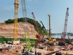 G3铜陵长江公铁大桥主塔钻孔桩提前完成
